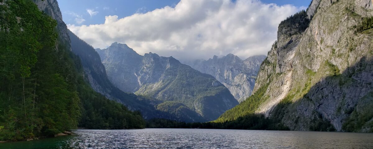 beautiful lake and mountain scene